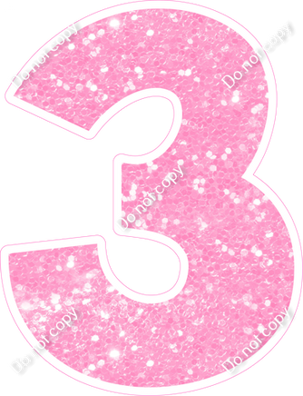 KG 12" Individuals - Baby Pink Sparkle 3