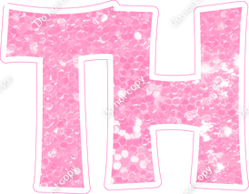 KG 12" Individuals - Baby Pink Sparkle TH