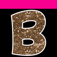 Sparkle - 12" KG 83 pc Alphabet Sets Sparkle Chocolate