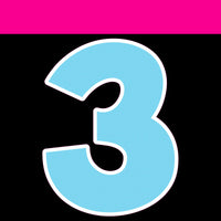 Flat - 12" KG 43 pc Number Sets FLAT Baby Blue