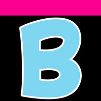 Flat - 12" KG 83 pc Alphabet Sets FLAT Baby Blue