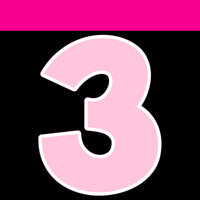Flat - 12" KG 43 pc Number Sets FLAT Baby Pink