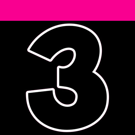 Flat - 12" KG 43 pc Number Sets FLAT Black