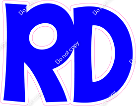 KG 12" Individuals - Flat Blue RD