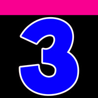 Flat - 12" KG 43 pc Number Sets FLAT Blue