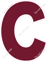 KG 12" Individuals - Flat Burgundy C