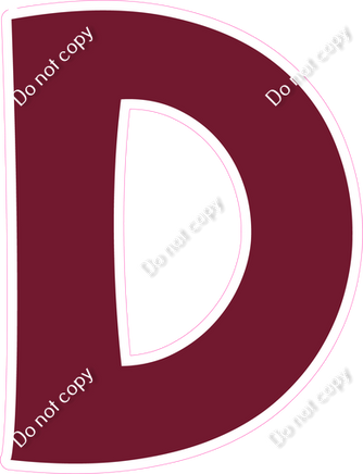 KG 12" Individuals - Flat Burgundy D