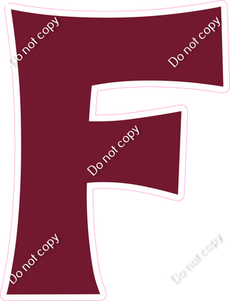 KG 12" Individuals - Flat Burgundy F