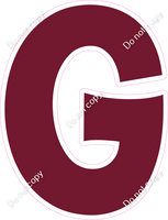 KG 12" Individuals - Flat Burgundy G