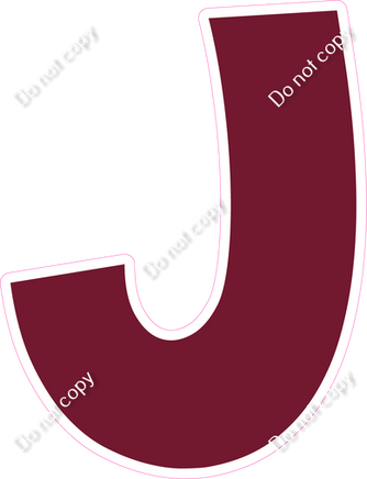 KG 12" Individuals - Flat Burgundy J