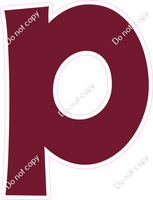 KG 12" Individuals - Flat Burgundy P