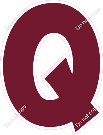 KG 12" Individuals - Flat Burgundy Q