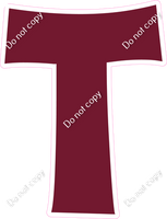 KG 12" Individuals - Flat Burgundy T