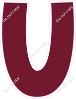 KG 12" Individuals - Flat Burgundy U