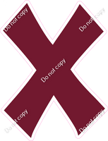 KG 12" Individuals - Flat Burgundy X