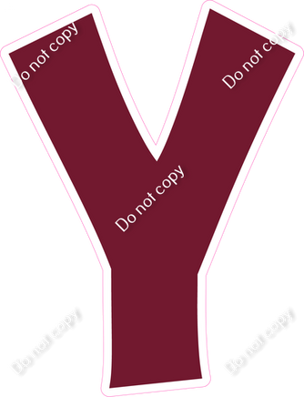 KG 12" Individuals - Flat Burgundy Y