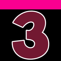 Flat - 12" KG 43 pc Number Sets FLAT Burgundy