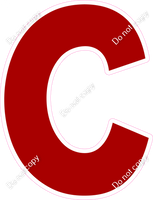 KG 12" Individuals - Flat Crimson C