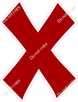 KG 12" Individuals - Flat Crimson X