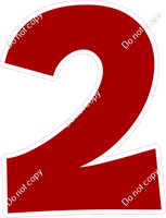 KG 12" Individuals - Flat Crimson 2