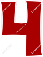 KG 12" Individuals - Flat Crimson 4