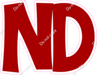 KG 12" Individuals - Flat Crimson ND