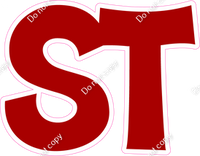 KG 12" Individuals - Flat Crimson ST