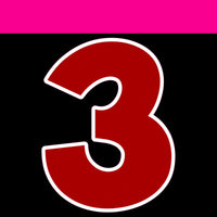 Flat - 12" KG 43 pc Number Sets FLAT Crimson