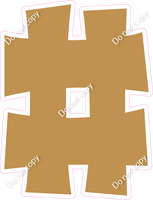 KG 12" Individuals - Flat Gold #