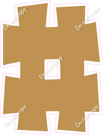 KG 12" Individuals - Flat Gold #