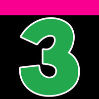 Flat - 12" KG 43 pc Number Sets FLAT Green