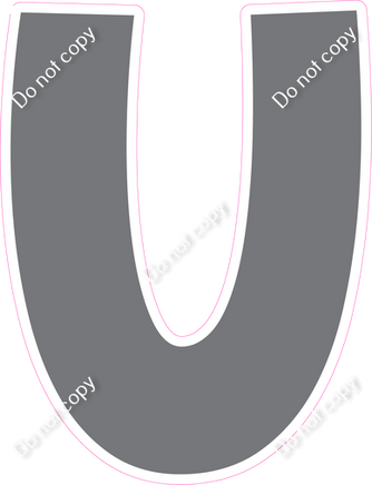 KG 12" Individuals - Flat Grey U