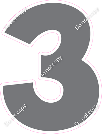 KG 12" Individuals - Flat Grey 3