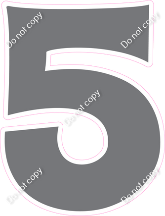 KG 12" Individuals - Flat Grey 5