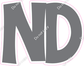 KG 12" Individuals - Flat Grey ND