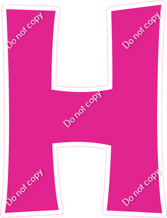 KG 12" Individuals - Flat Hot Pink H