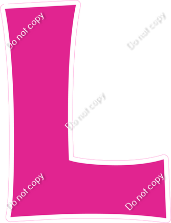 KG 12" Individuals - Flat Hot Pink L