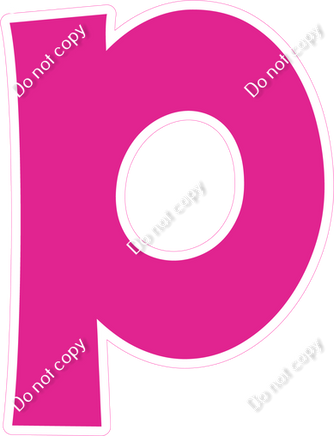 KG 12" Individuals - Flat Hot Pink P