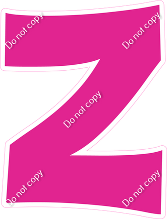 KG 12" Individuals - Flat Hot Pink Z