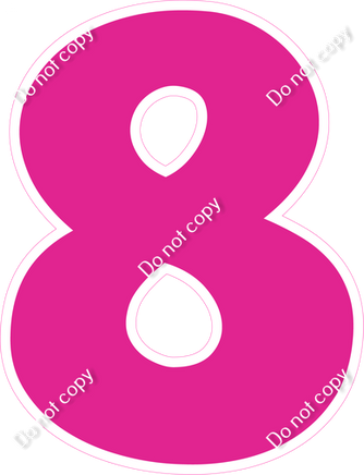 KG 12" Individuals - Flat Hot Pink 8