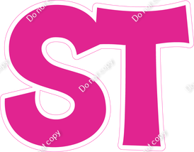 KG 12" Individuals - Flat Hot Pink ST