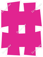 KG 12" Individuals - Flat Hot Pink #