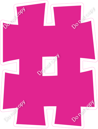 KG 12" Individuals - Flat Hot Pink #