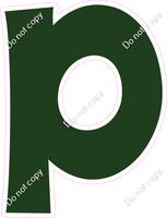 KG 12" Individuals - Flat Hunter Green P