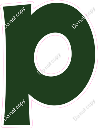 KG 12" Individuals - Flat Hunter Green P