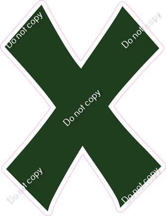 KG 12" Individuals - Flat Hunter Green X