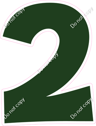 KG 12" Individuals - Flat Hunter Green 2