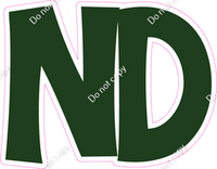 KG 12" Individuals - Flat Hunter Green ND