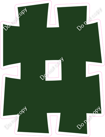 KG 12" Individuals - Flat Hunter Green #