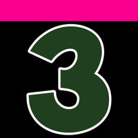 Flat - 12" KG 43 pc Number Sets FLAT Hunter Green